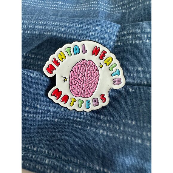 MENTAL HEALTH MATTERS Enamel Lapel Pin NEW - Picture 1 of 3